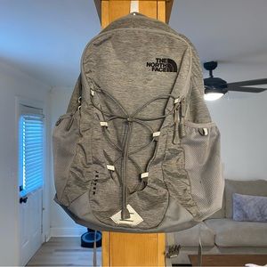 The North Face Jester Backpack School Laptop Gray Flexvent Great Condition